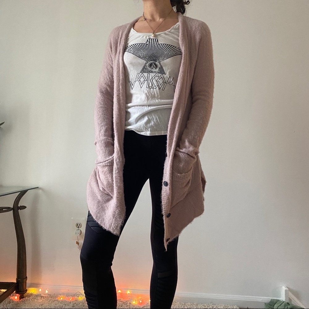American Eagle Soft, Fuzzy Cardigan with Buttons